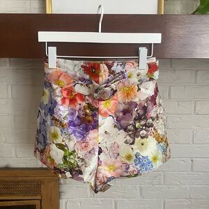 Zimmerman floral shorts with functional belt